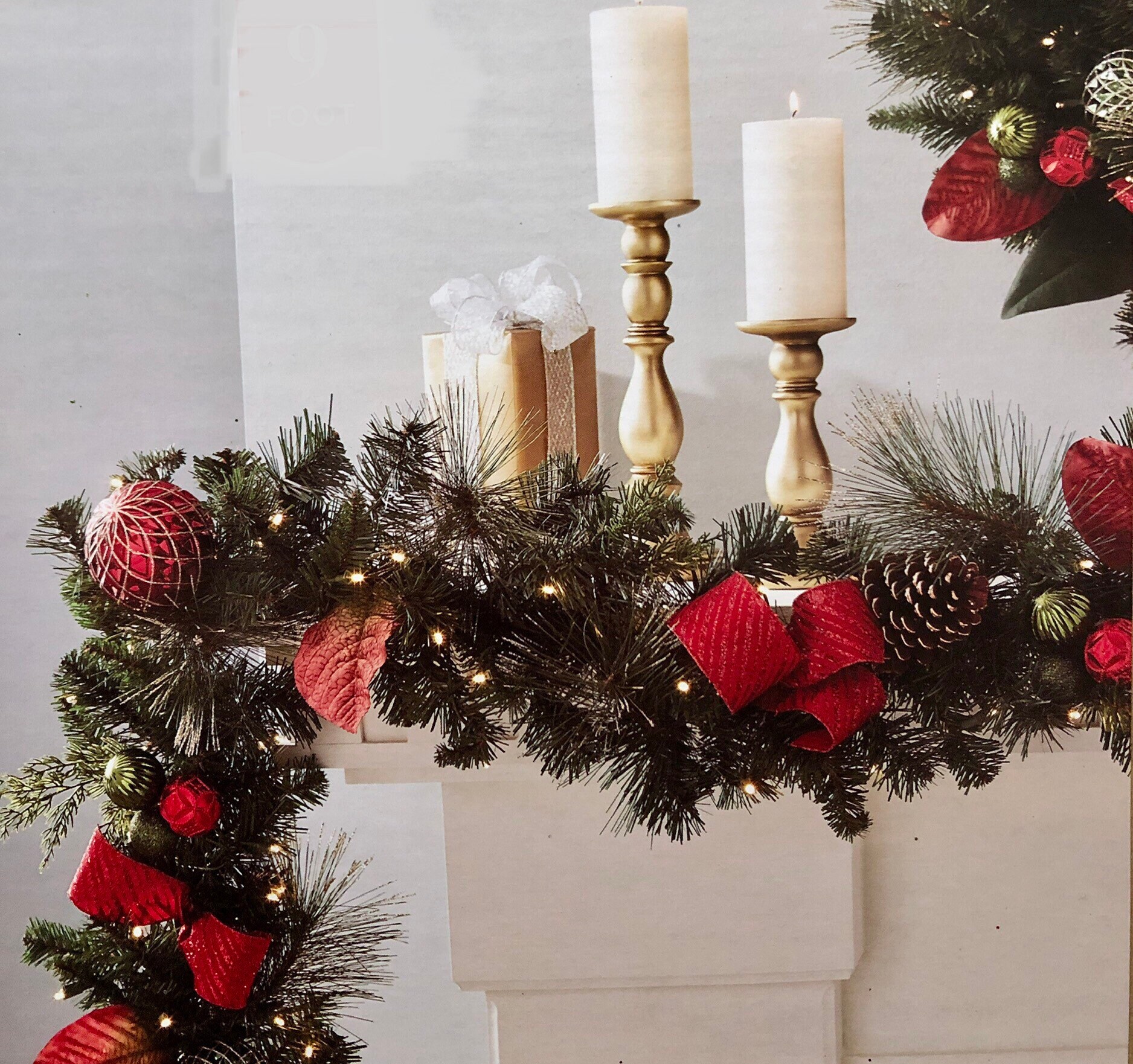 9FT. LED Light GARLANDChristmas GarlandPine ConesChristmas | Etsy