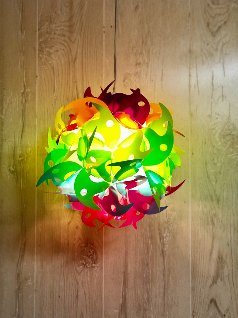 FULLY ASSEMBLED Jigsaw Puzzle Lamp Shade Hanging Lantern Etsy