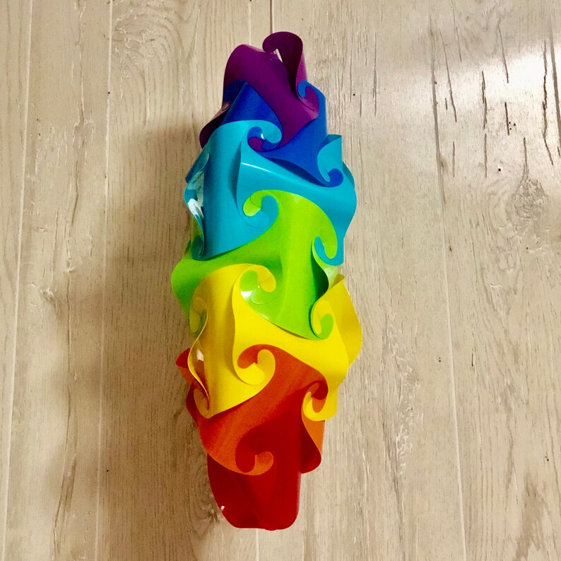 FULLY ASSEMBLED Jigsaw Puzzle Lamp Shade Hanging Lantern Etsy