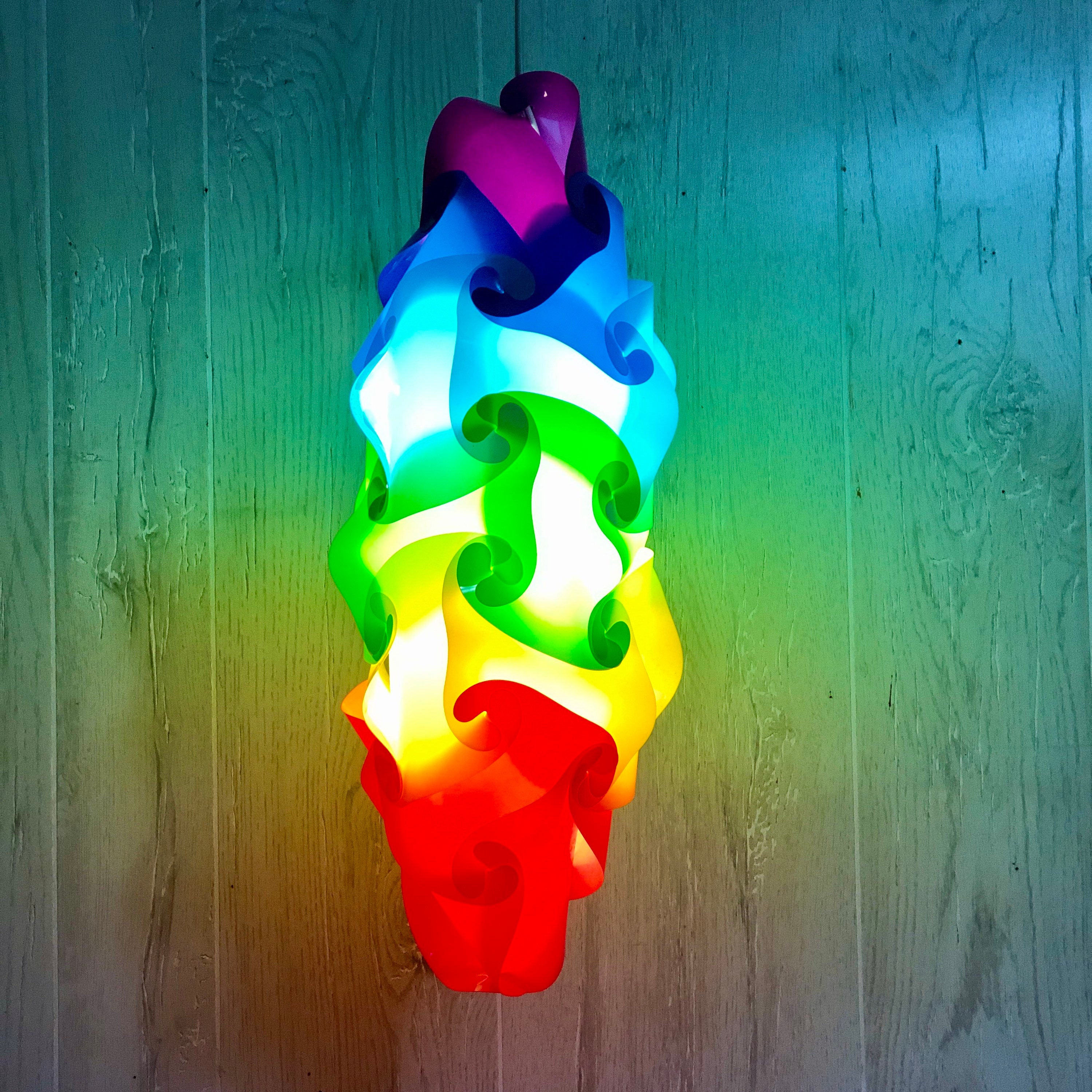 FULLY ASSEMBLED Jigsaw Puzzle Lamp shade Hanging Lantern Etsy