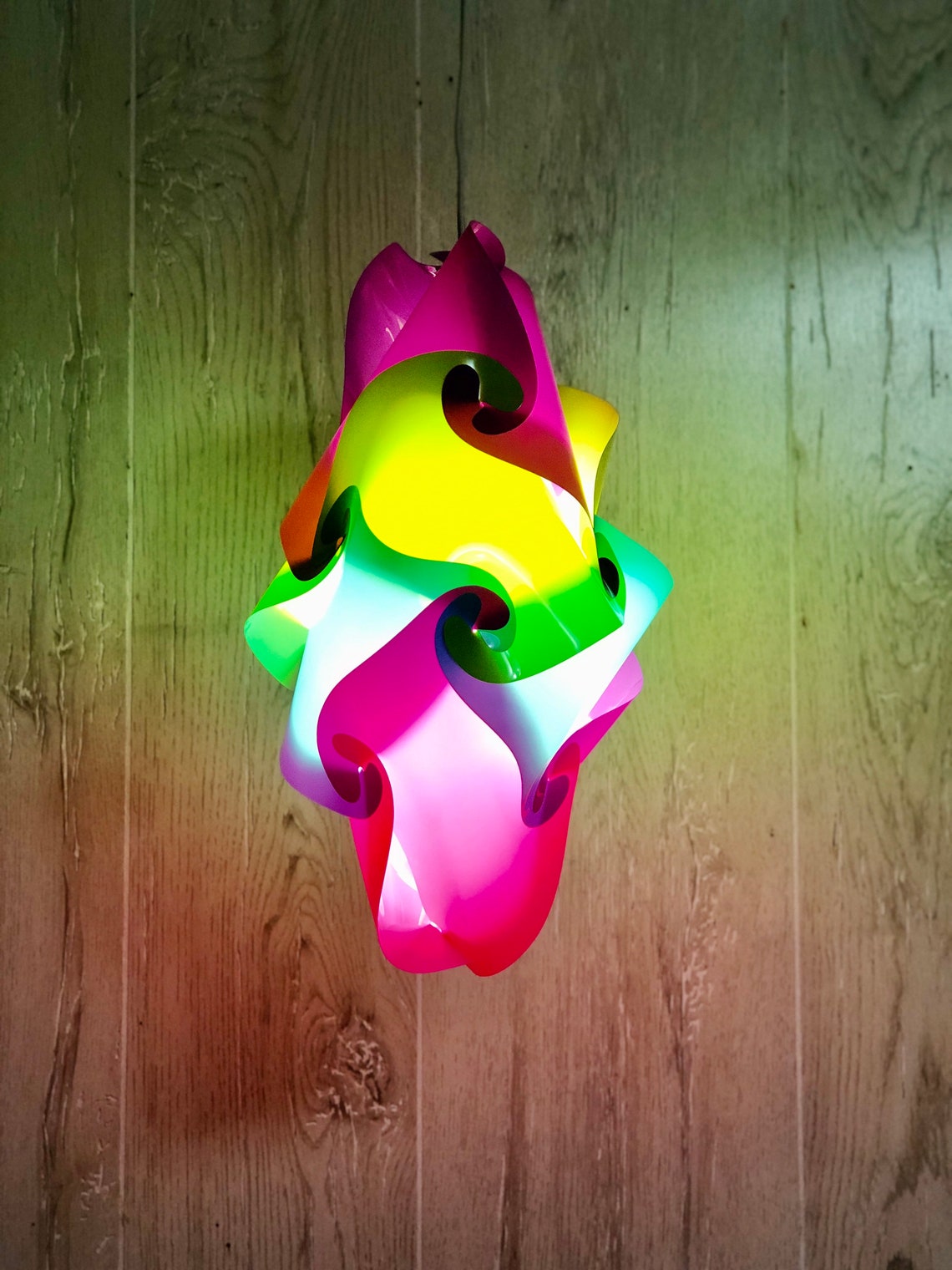 FULLY ASSEMBLED Jigsaw Puzzle Lamp shade Hanging Lantern Etsy