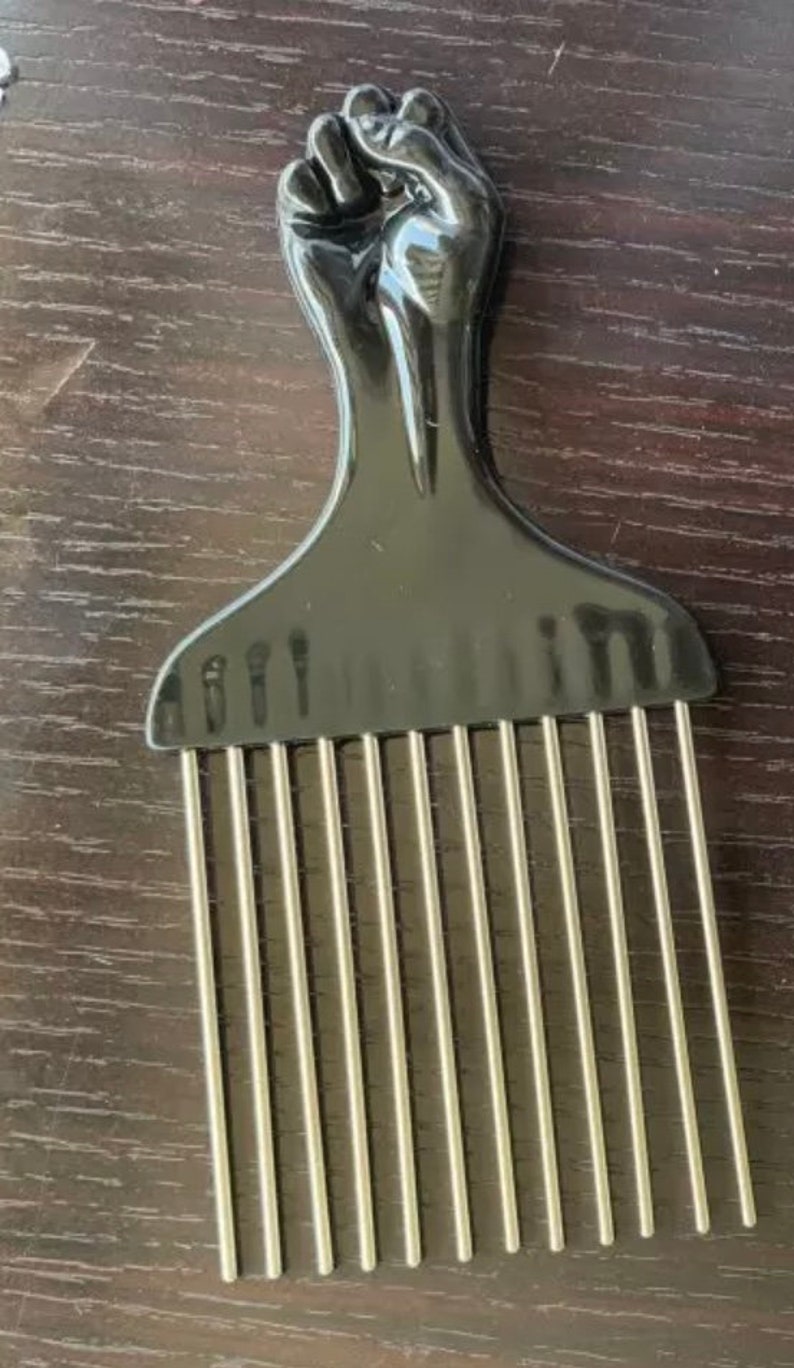 Fist Afro Pick Size Medium 6 Etsy