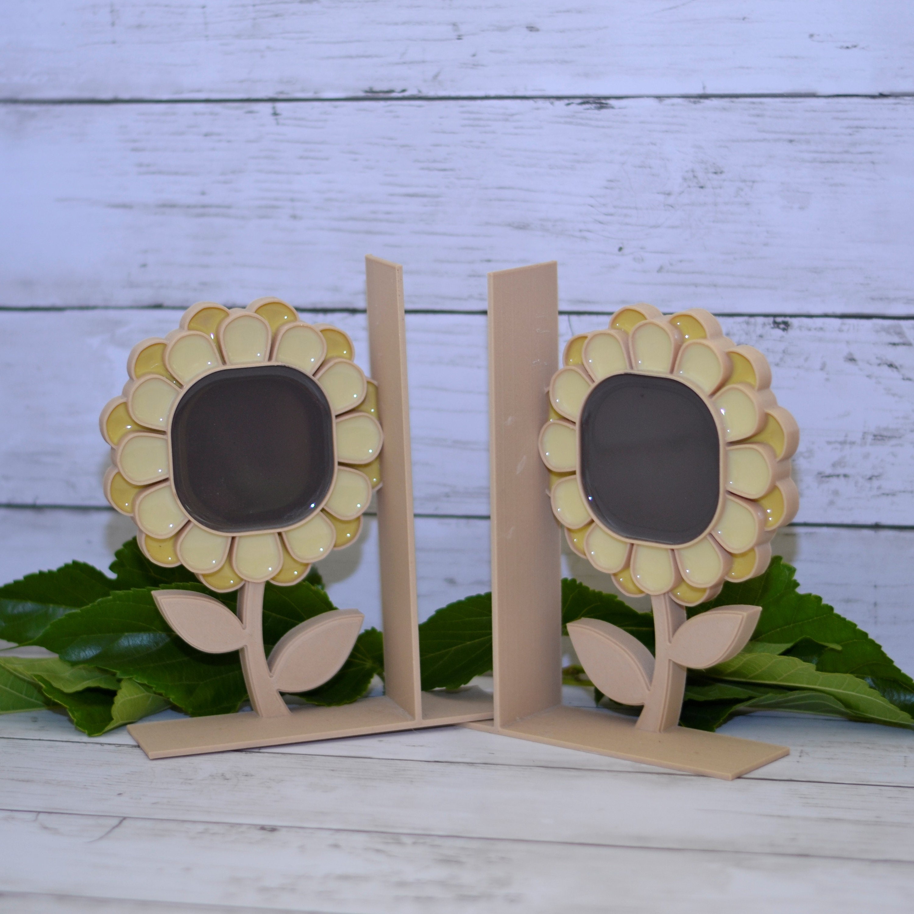 Sunflower Bookends Yellow Flower Book Ends Garden Etsy.de