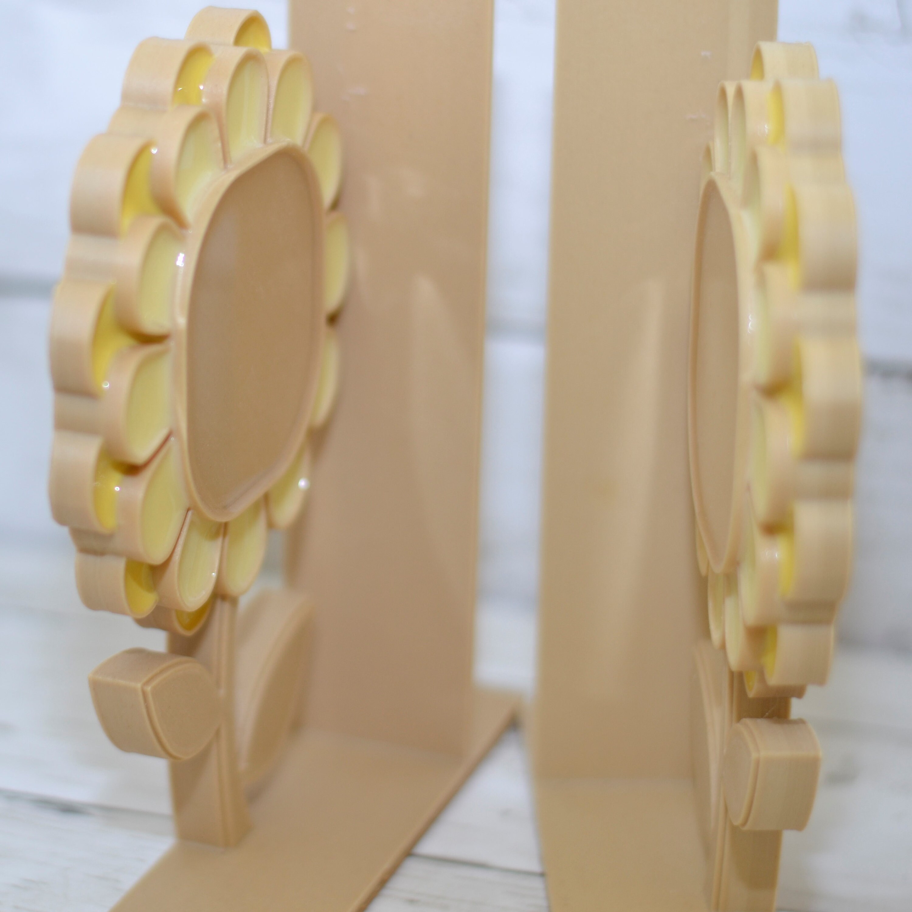 Sunflower Bookends Yellow Flower Book Ends Garden Etsy.de