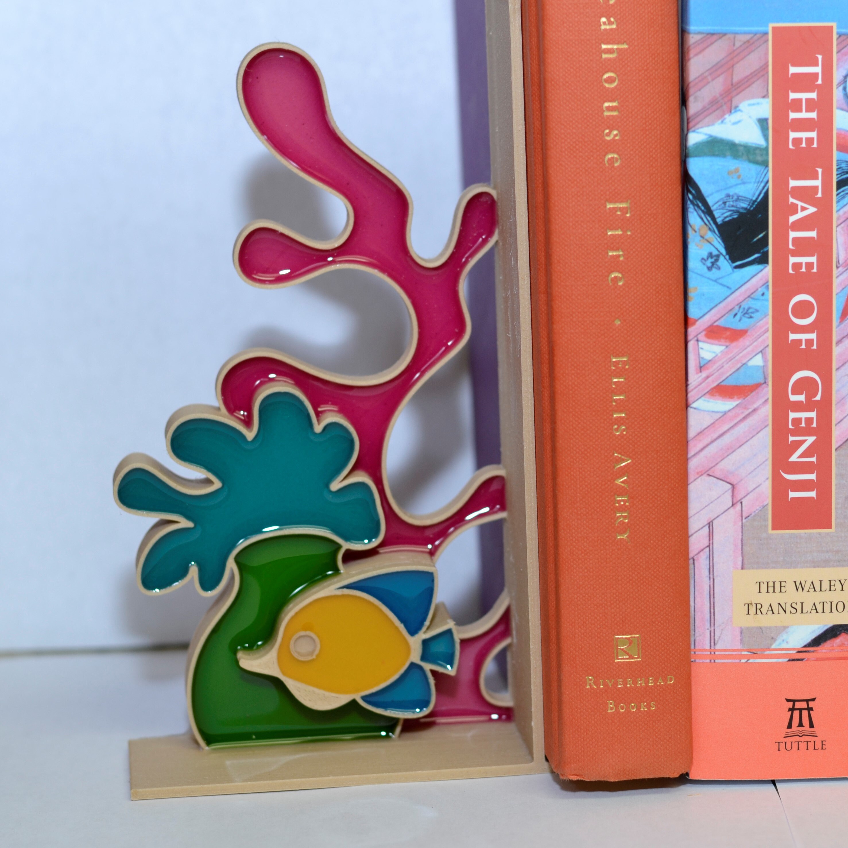 Ocean Bookends Coral Decor Scuba Diving Gift Coral Etsy