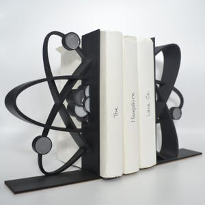 Handmade Atom Bookends: 3D Printed with Resin Inlay