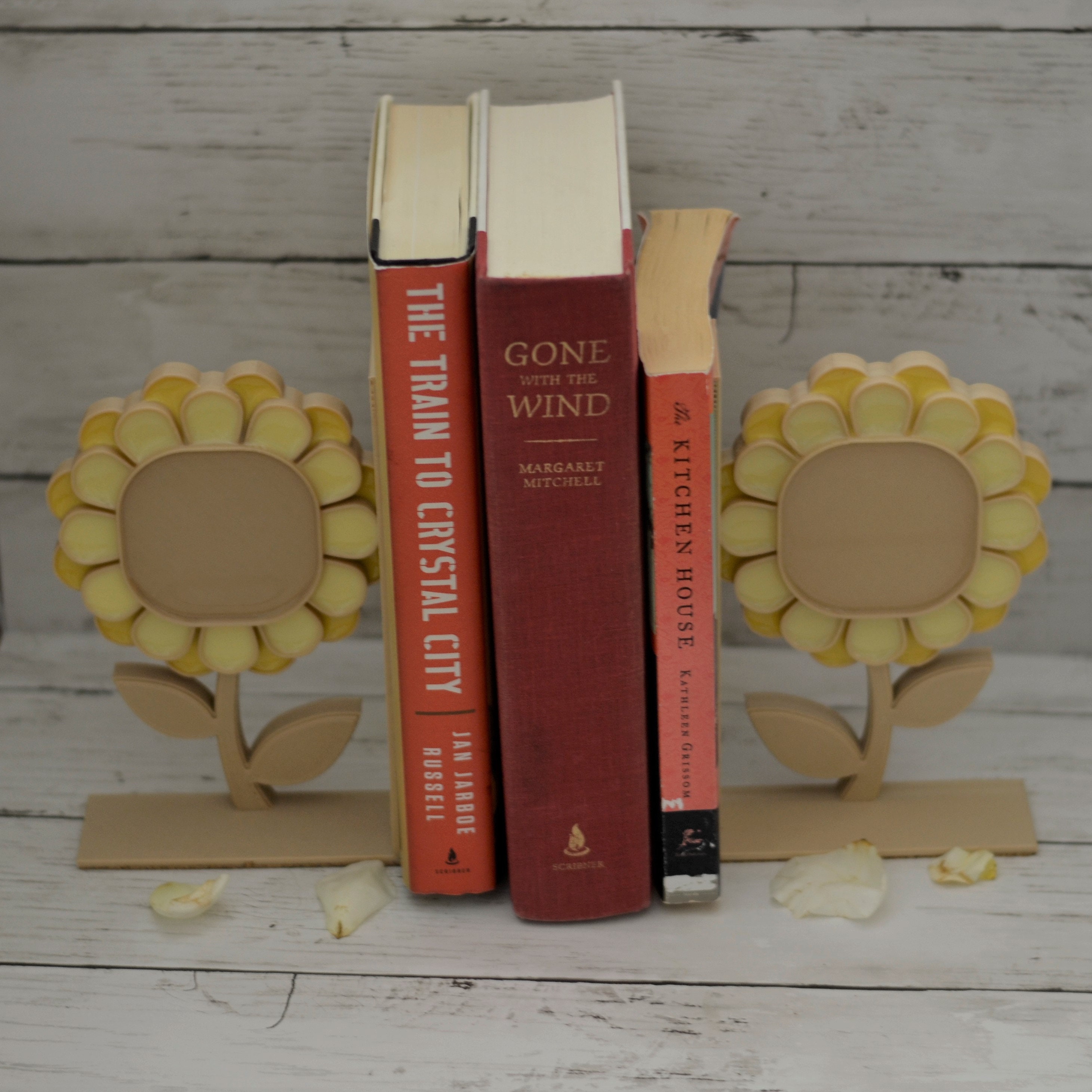 Sunflower Bookends Yellow Flower Book Ends Garden Etsy.de