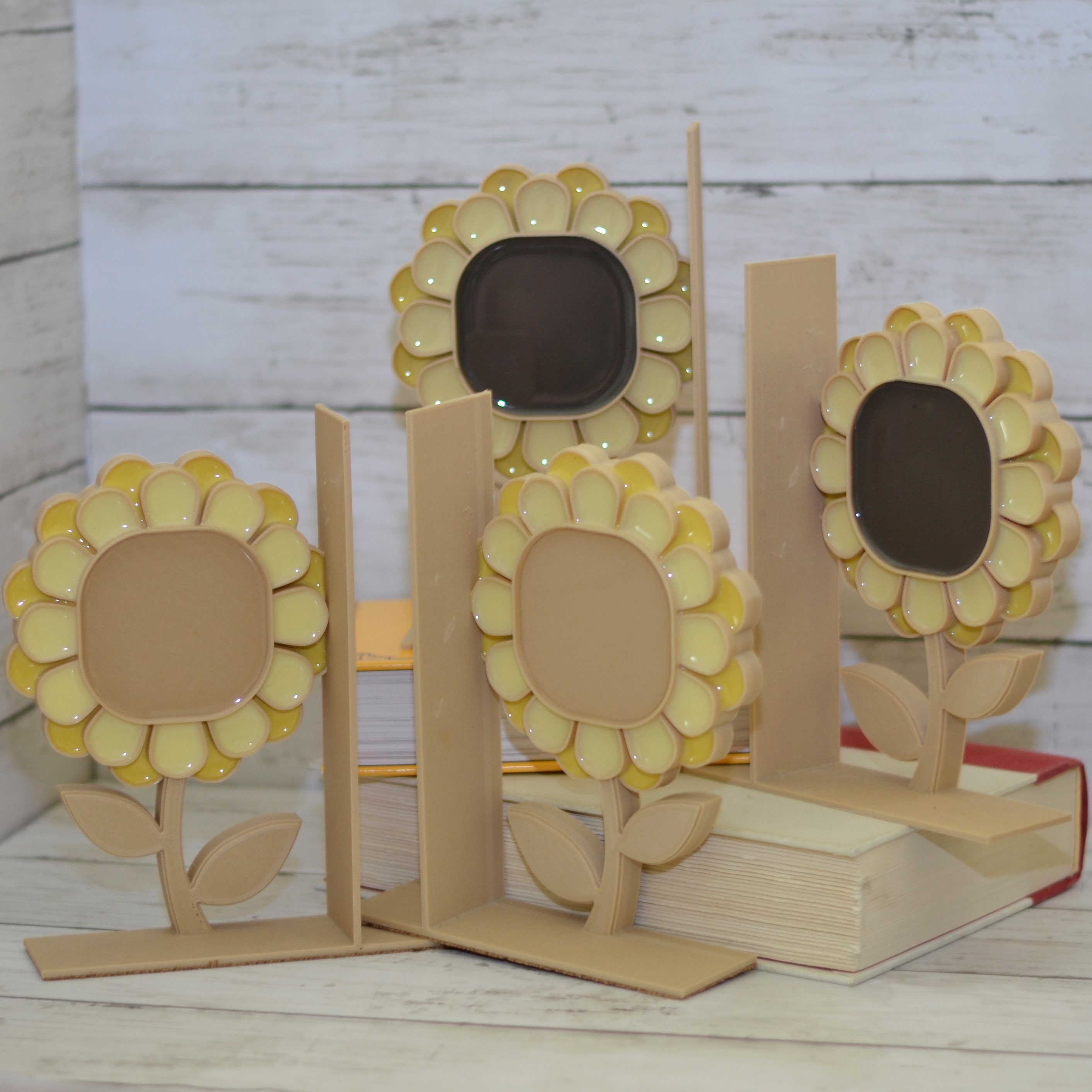 Sunflower Bookends Yellow Flower Book Ends Garden Etsy.de