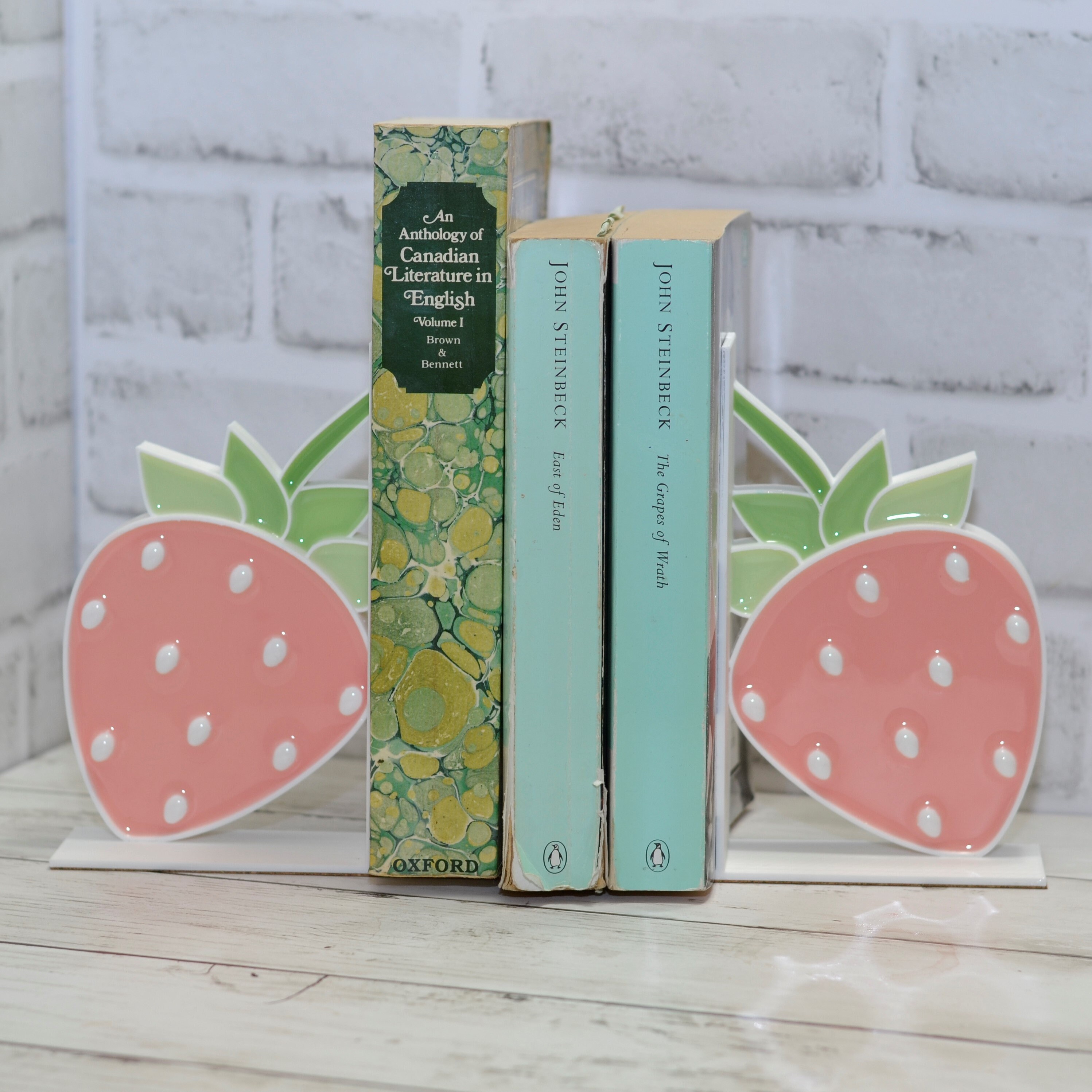 Strawberry Bookends Fruit Decor Berry Nursery Book Ends Etsy