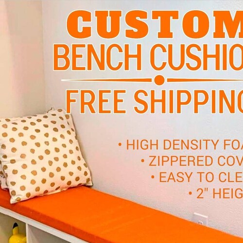 Indoor Bench Cushion Custom 3 Thick Etsy