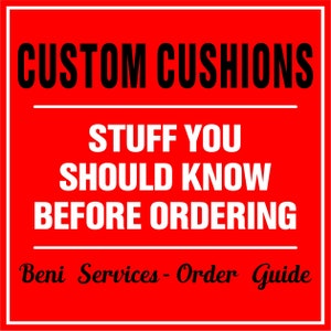 ORDER GUIDE - Custom Cushions and Cover Replacement