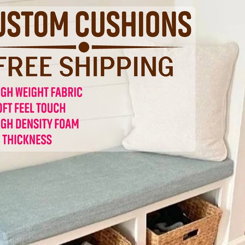 Indoor Bench Cushion Custom 3 Thick Etsy