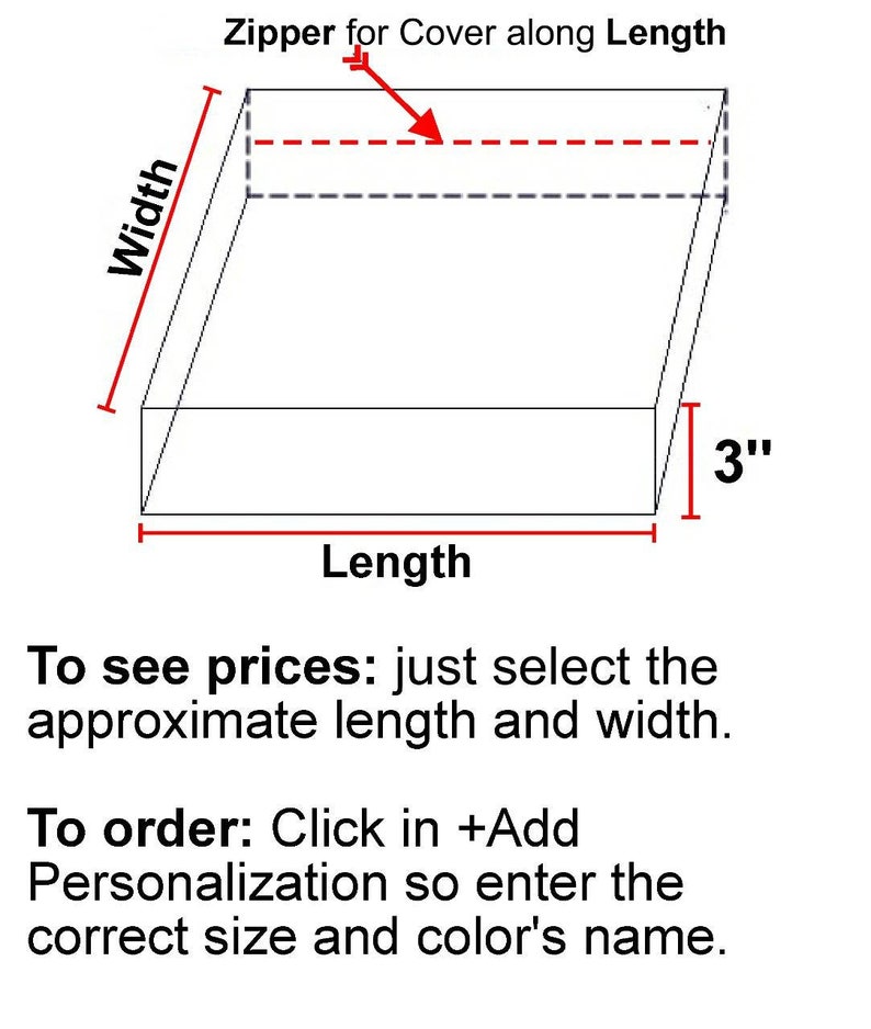 Custom Bench Cushion 3 Thickness Etsy