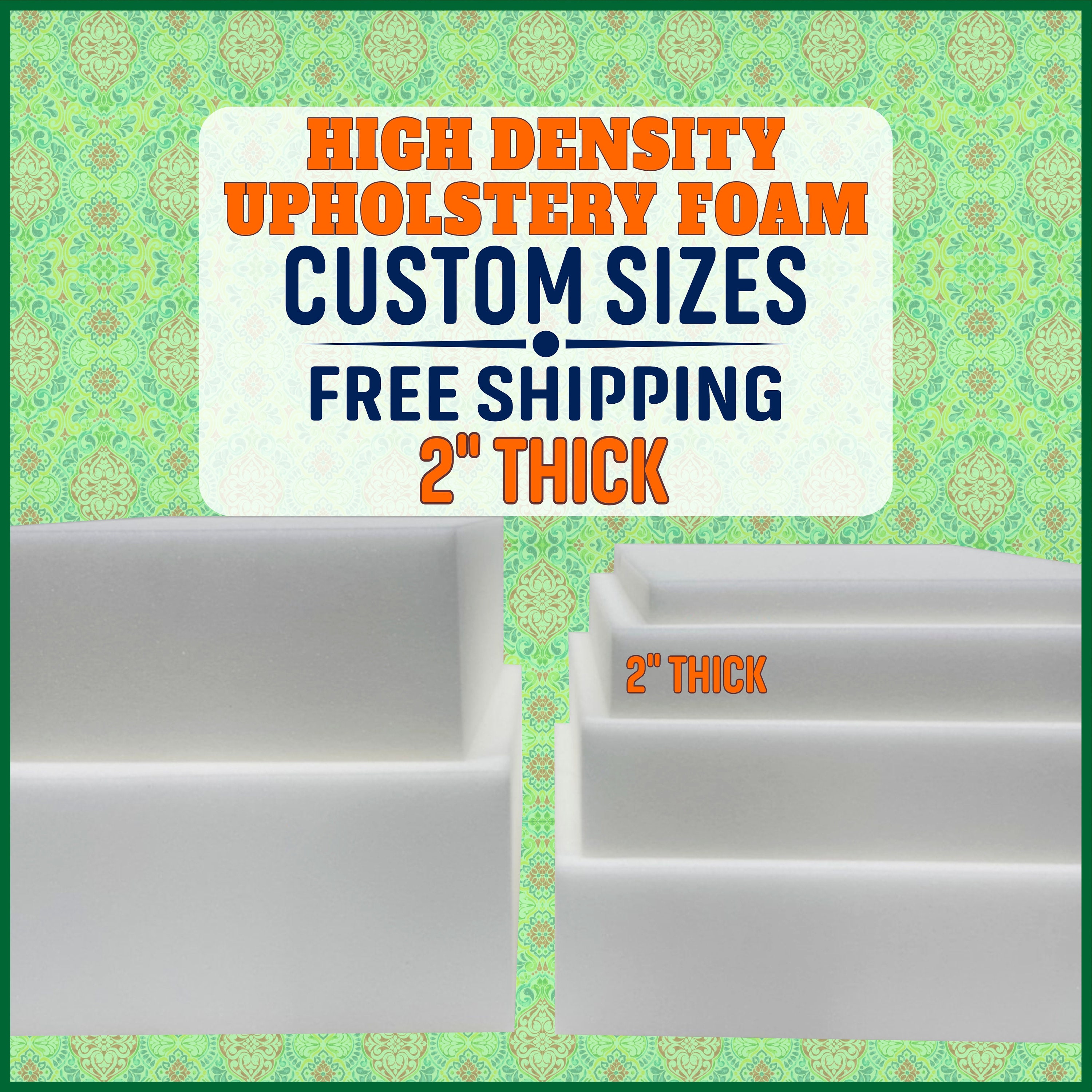 3 X 24 X 120 Upholstery Foam Pack, High Density, Chair Cushion Foam for  Dining Chairs, Made in USA 2 Through 6 Pack -  Denmark