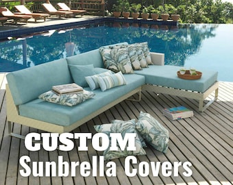 Funda de colchón personalizada - Cama individual - Sofá cama - Mecedora/cama columpio - Funda de cojín con tela Sunbrella
