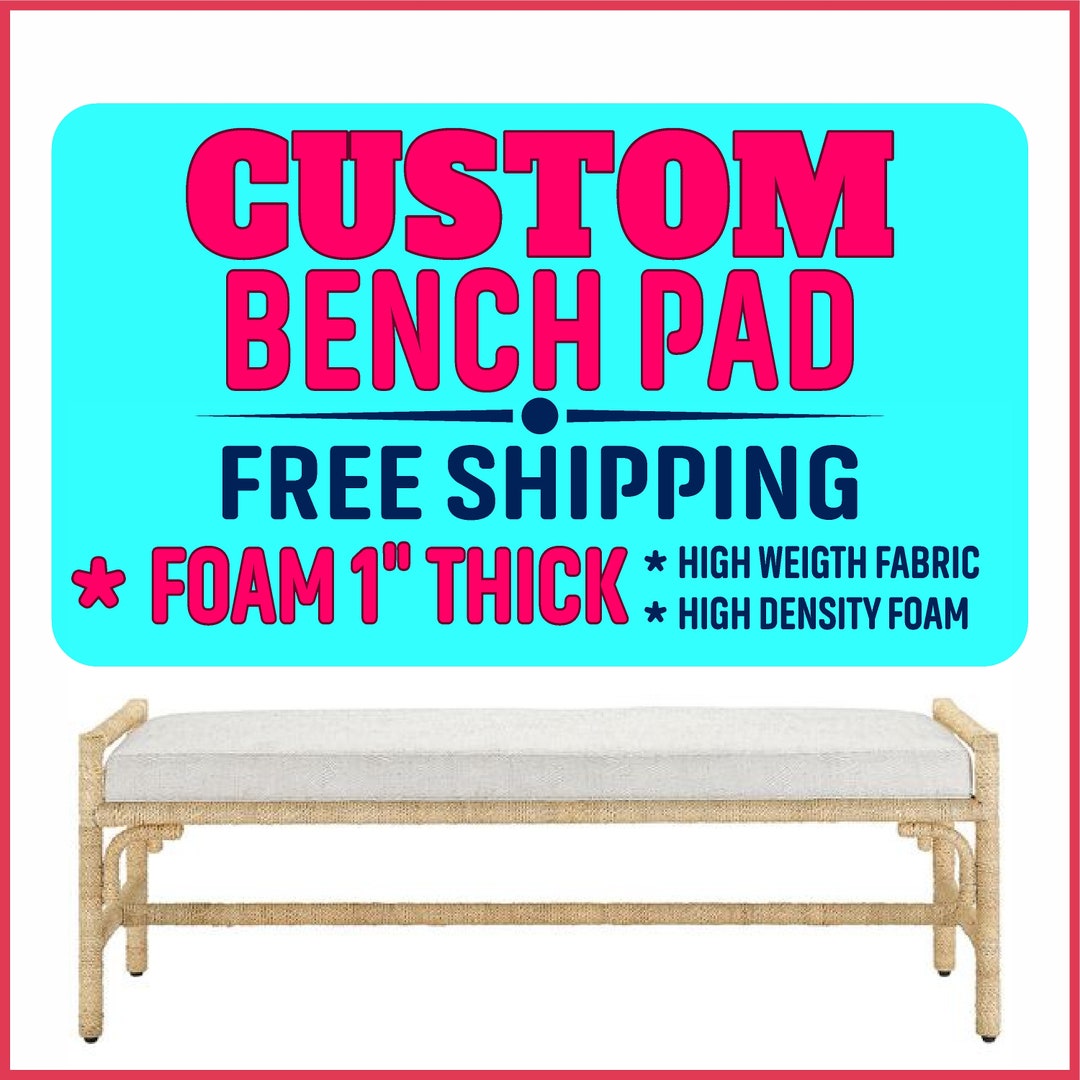 1 Thick Custom Bench PAD With Chenille and Velvet Etsy