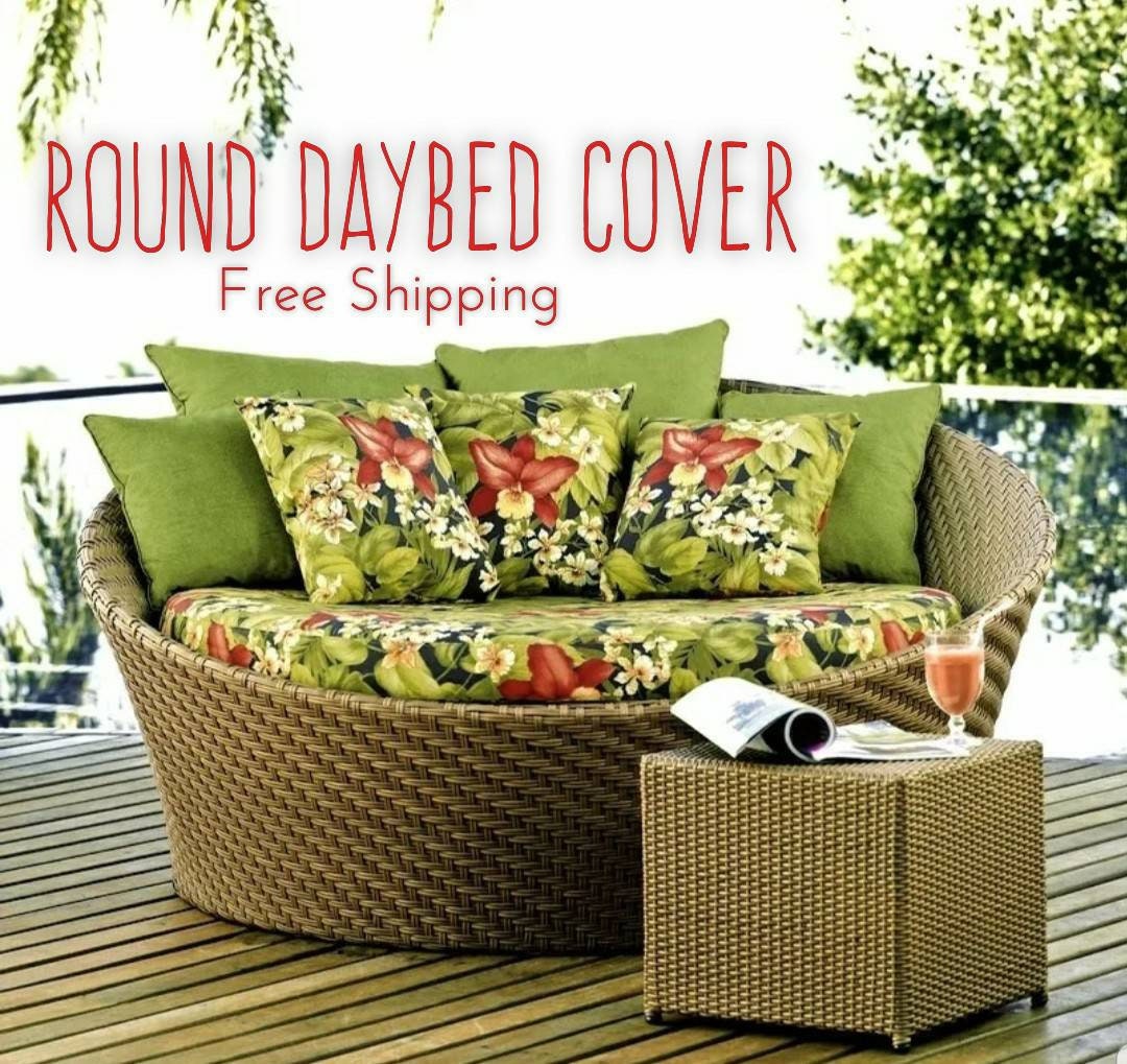 Custom Outdoor Daybed Cover Set With Polyester Fabric zippered and