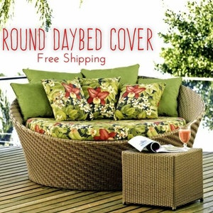 Custom Daybed Cover Set with 100% Screen Printed Polyester (Zippered and Elastic)