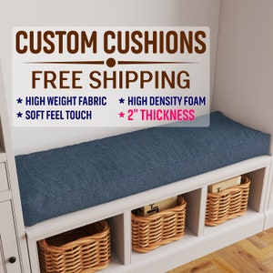 Custom Bench Cushion covers Only Window Seat