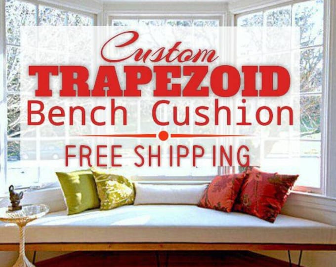 Bay Window Seat Cushion With Cording , Trapezoid Bench Seat, Custom