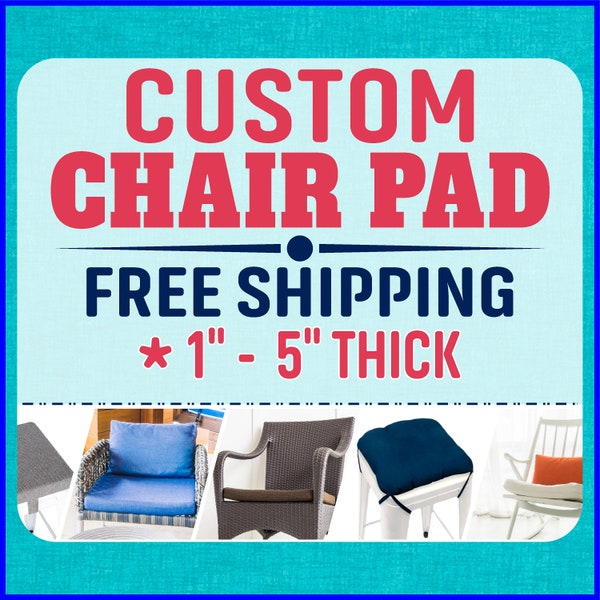 Custom Chair Pad, Chair Cushion, Bar Stool Pad - 100% Screen Printed Polyester