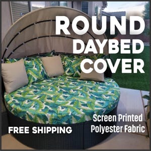 Custom Daybed Cover Set with 100% Screen Printed Polyester (Zippered and Elastic)