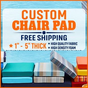 Custom Chair Pad, Chair Cushion, Bar Stool Pad or Placemats - Sunbrella fabric