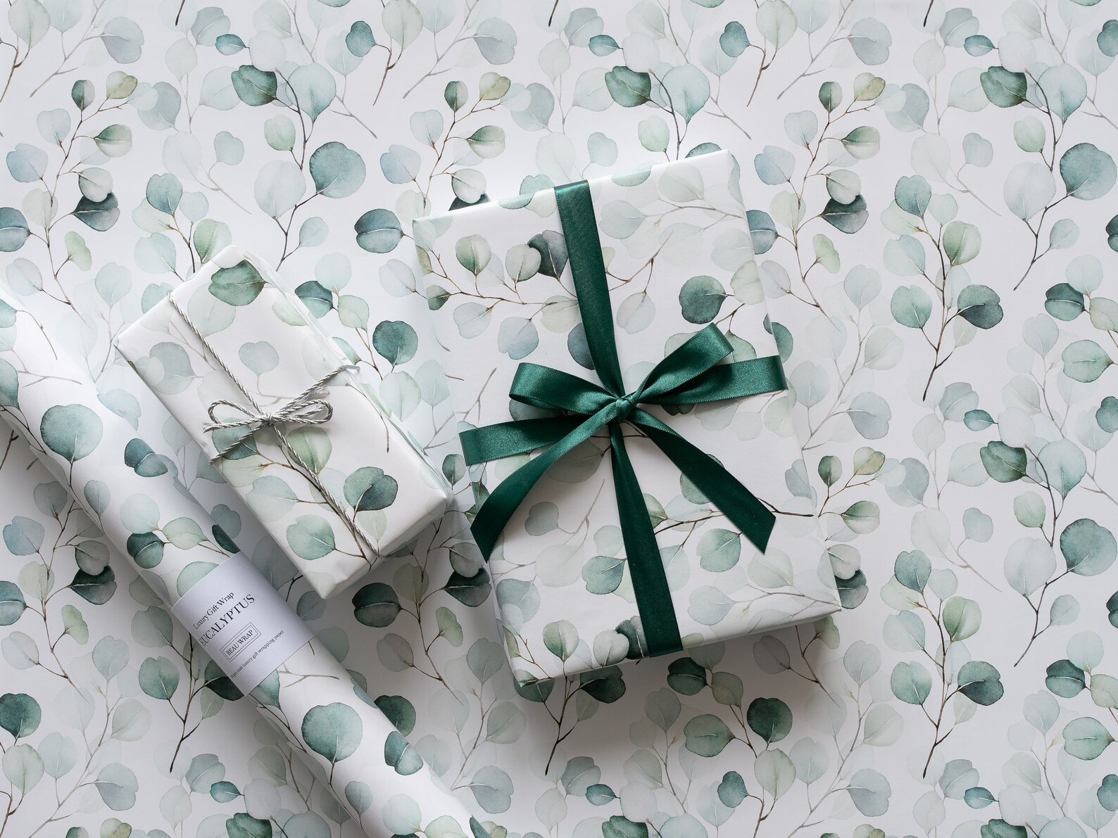 5 Sheets Luxury Eucalyptus Gift Wrapping Paper Eucalyptus Etsy