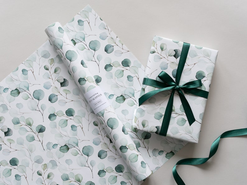5 Sheets Luxury Eucalyptus Gift Wrapping Paper Eucalyptus Etsy