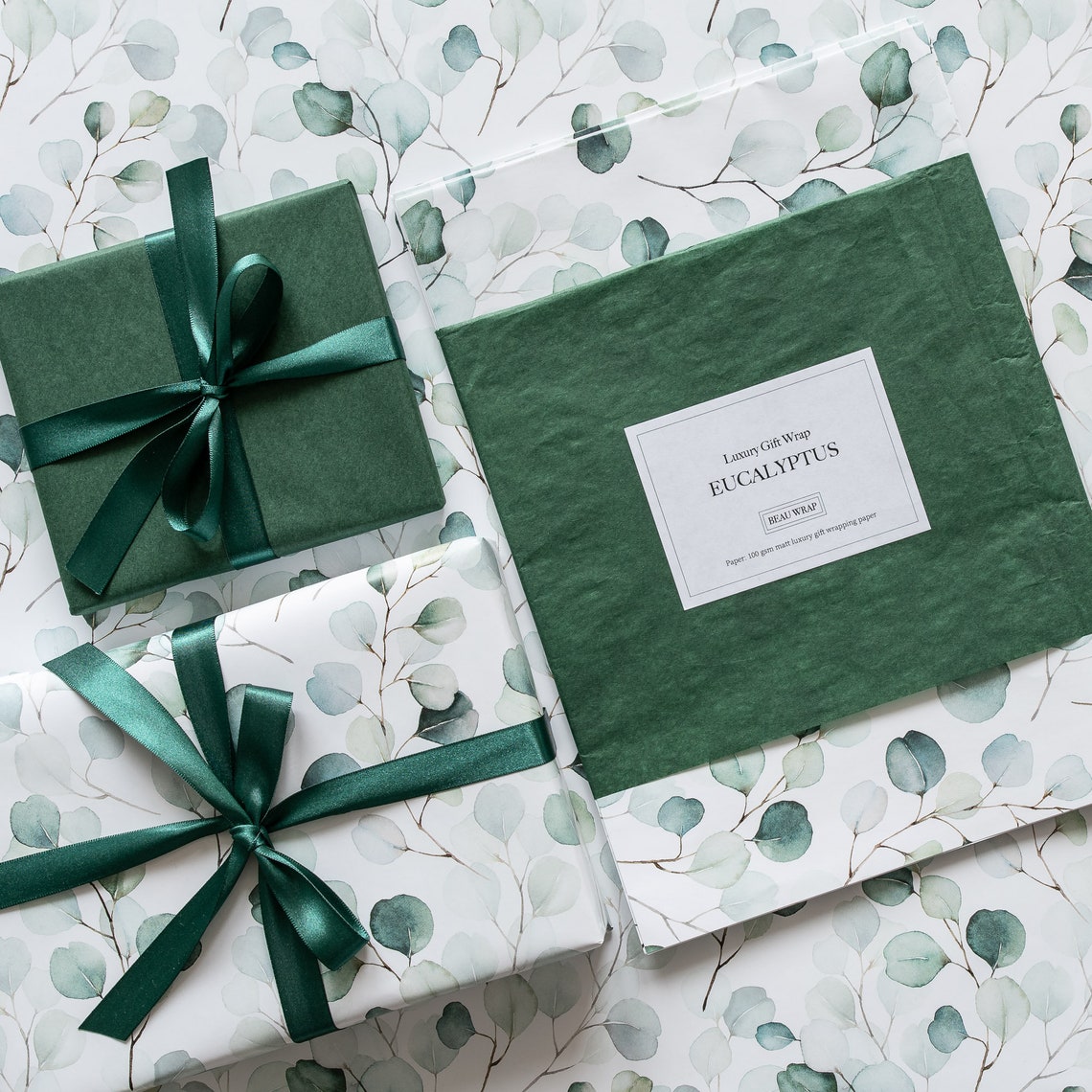 5 Sheets Luxury Eucalyptus Gift Wrapping Paper Eucalyptus Etsy