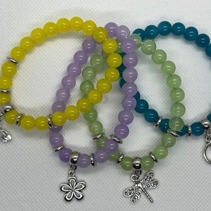 Stretch charm bracelets