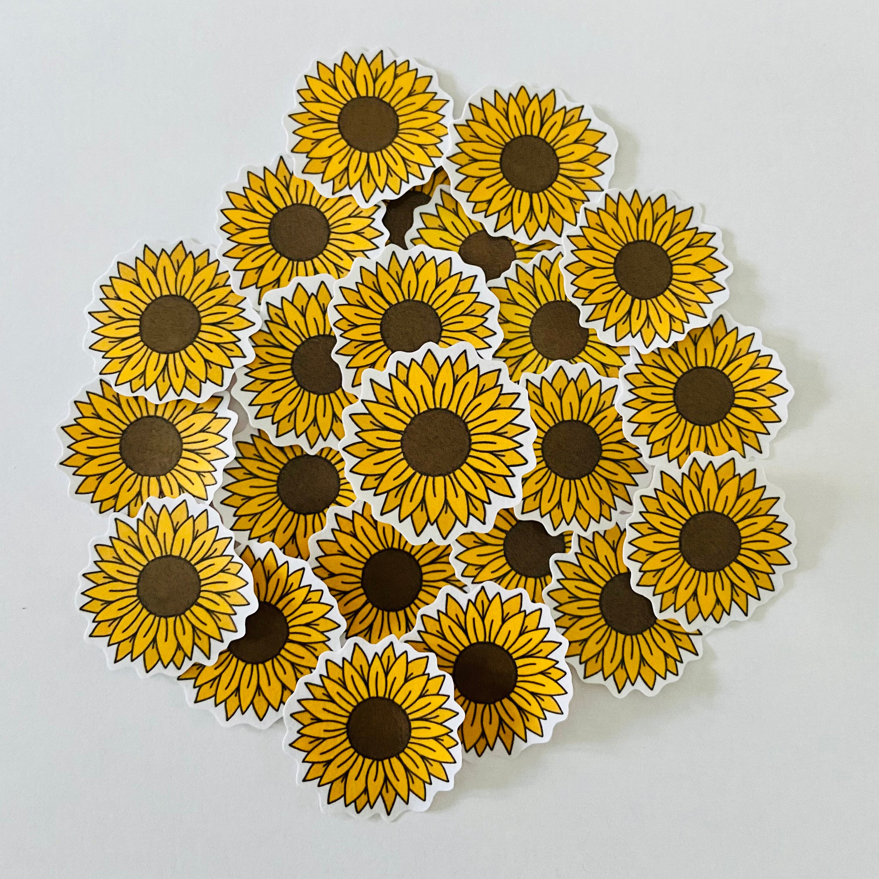 Sunflower sticker floral sticker small sunflower sticker Etsy