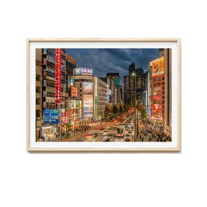 Canvas print Tokyo, art print, Japan, photo print, photography, Shinjuku at night, neon light, Asia, city, wall art, decoration, picture