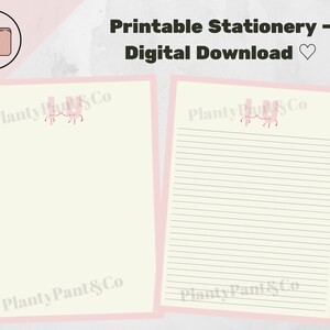 Artigos de papelaria I Luv You para impressão - download instantâneo para escrever cartas, bilhetes de amor, cartões de dia dos namorados, etc.
