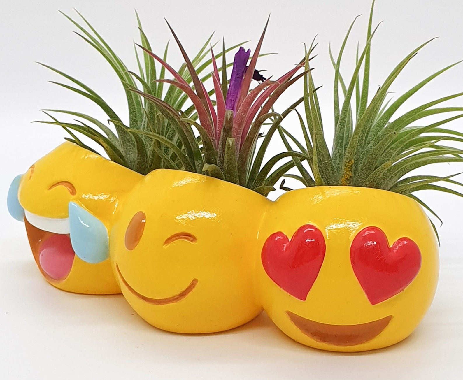 Emoji planter emoji figurine pot planter air plant holder Etsy