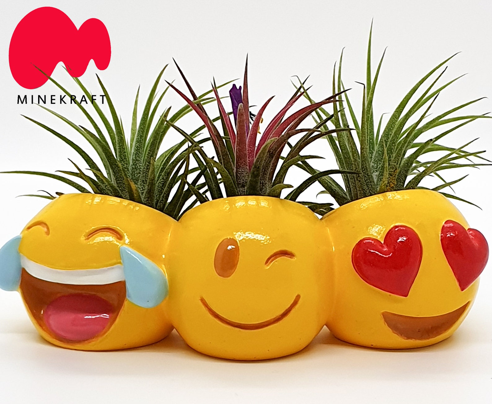 Emoji planter emoji figurine pot planter air plant holder Etsy