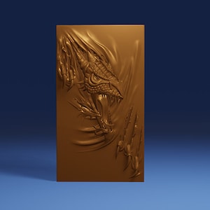 Dragon Wall Decor 3D STL Model for CNC (Digital Download)