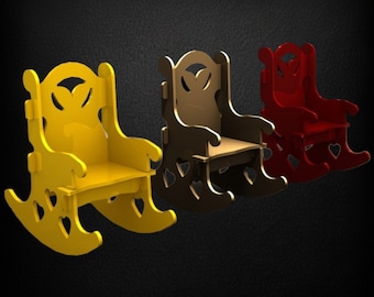 Chaise berçante pour enfants - lime à découper