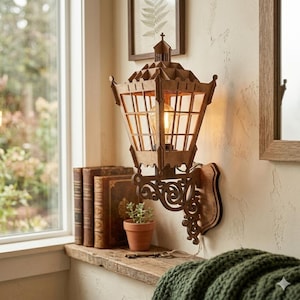 Houten wandlamp - vijl om te snijden - 40 x 20 cm