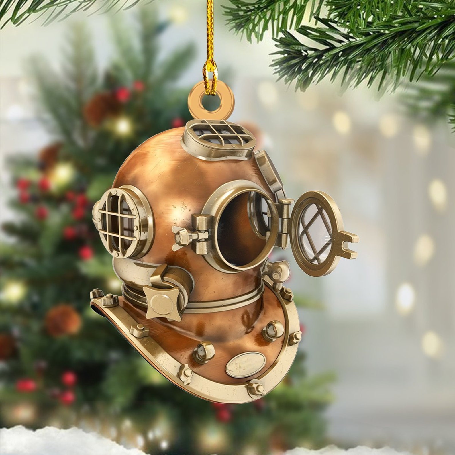 Helmet Scuba Diving Shaped Ornament Uniform Diver Xmas Gift Etsy