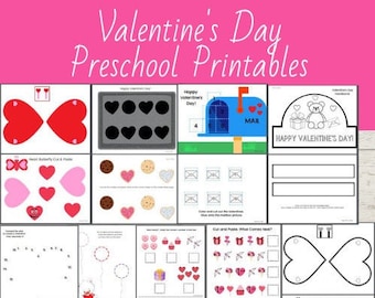 Valentine's Day Preschool Activities, Valentine's Day preschool printable, preschool Valentines Day, Valentines day printables
