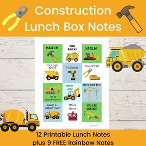 12 Tool Lunchbox Notizen für Kinder, 12 Tool Lunchbox Notizen für Kinder, druckbare Lunchbox Notizen für Jungen, Lunchbox Notizen für Nicht-Leser