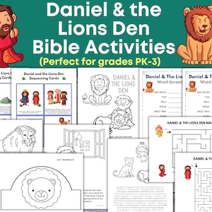 Daniel and the Lions Den Bible Story, Daniel and the Lions den activities and games, Craft, Kids Bible Class, Sunday School Lesson Plans image 1