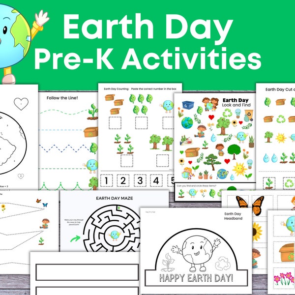 Earth Day Preschool Activities, Earth Day printables, Earth Day worksheets, preschool worksheets, Earth Day preschool printable, homeschool