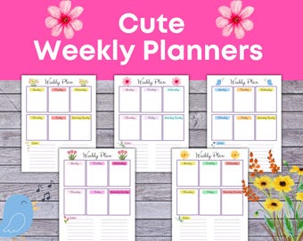 Weekly Planner Printable, Weekly Schedule Template, Weekly Planner To Do List, Homeschool Weekly Schedule, Weekly Planner Schedule