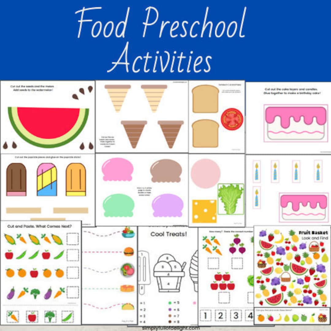 3 Year Old Learning Activities, Food Preschool Printable, Nutrition