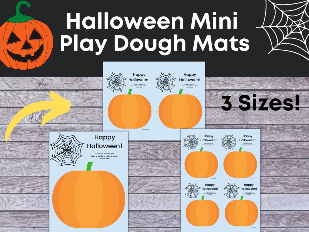 Printable Mini Halloween Playdough Mats Halloween Printable