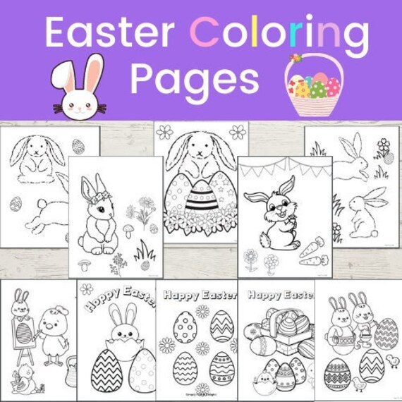 Easter Coloring Pages for Kids, Bunny Coloring Pages, Easter Coloring Sheets, Easter coloring for kids, Printable for kids coloring pages