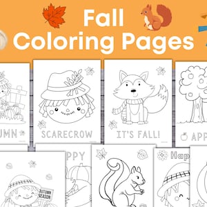 Fall Coloring Pages for Kids, Fall Coloring Sheets, Autumn coloring for kids, Printable for kids coloring pages, Scarecrow Coloring pages