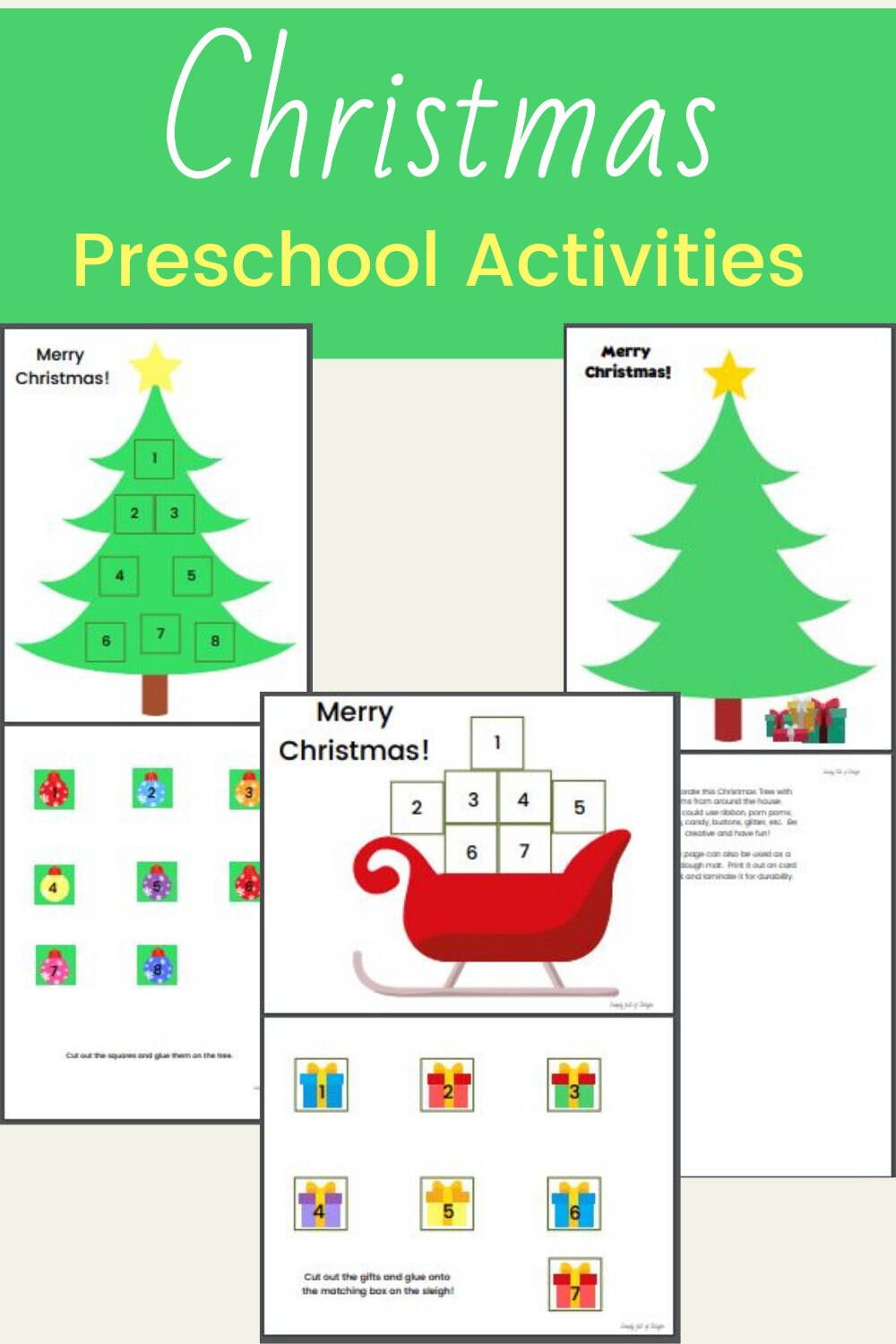Christmas Preschool Printable Christmas Preschool Activities | Etsy